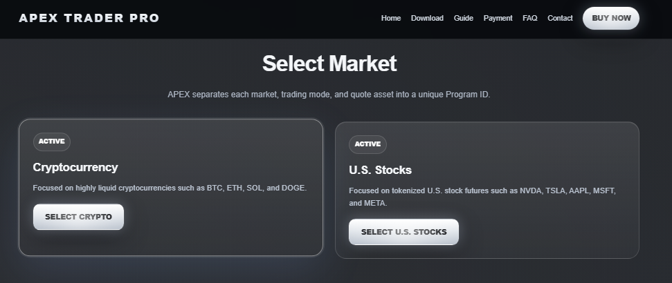 Select program market 1